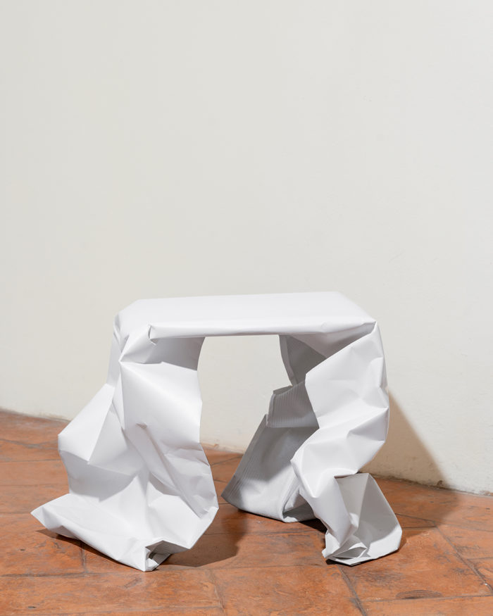 Papier Beistelltisch 2B Weiß (Paper Side Table 2B White)