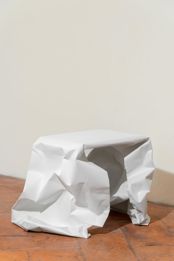 Papier Beistelltisch 1B Weiß (Paper Side Table 1B White)