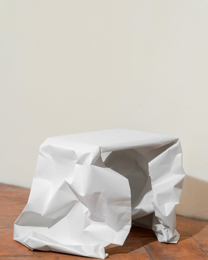 Papier Beistelltisch 1B Weiß (Paper Side Table 1B White)